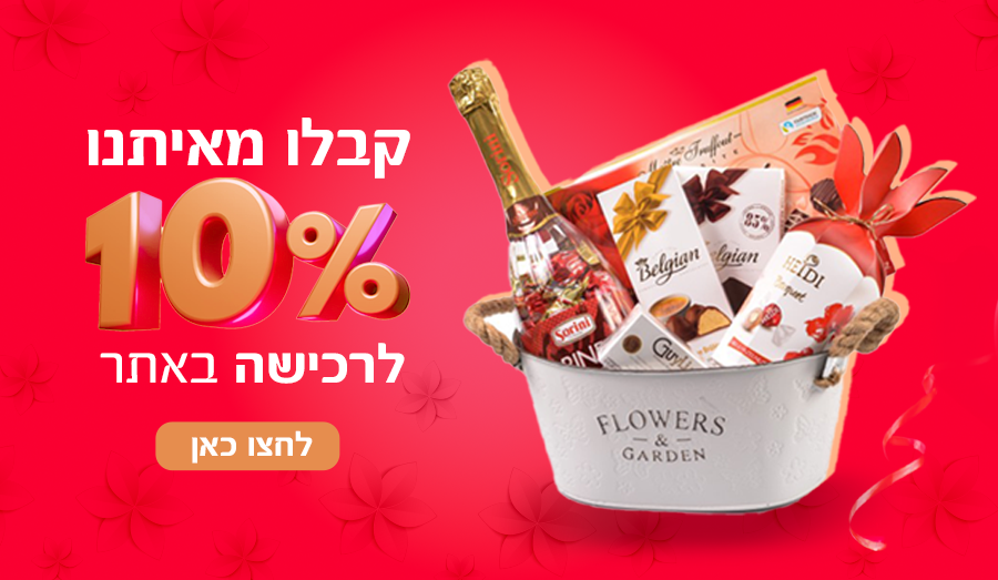 10% הנחה למזמינים אתר